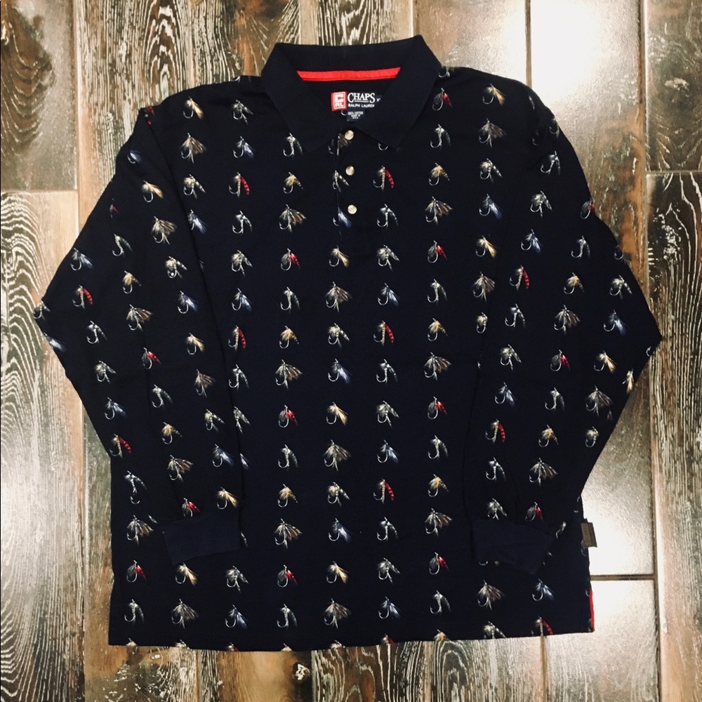 🎈SOLD🎈VTG Chaps Ralph Lauren Nautical Long Sleeve Polo